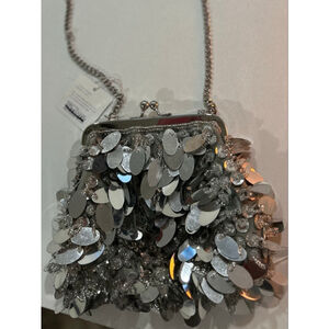 NWT Crewcuts Silver sequins dressy girls purse